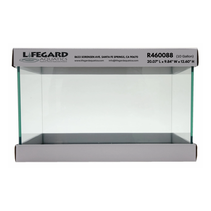 LIFEGARD Aquatic 10 Gallon Rimless Clear Glass Aquarium 5mm (20.07"x9.84"x12.60")