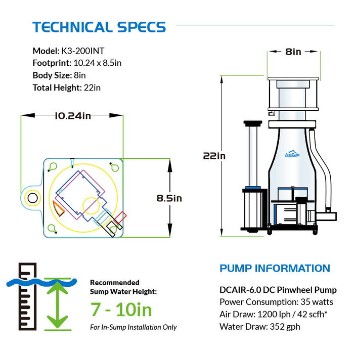 IceCap K3-200 Internal Skimmer