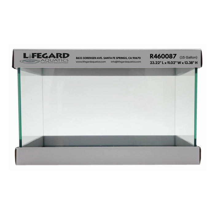 LIFEGARD Aquatic 15 Gallon Rimless Clear Glass Aquarium 5mm (23.22"x11.02"x13.38")