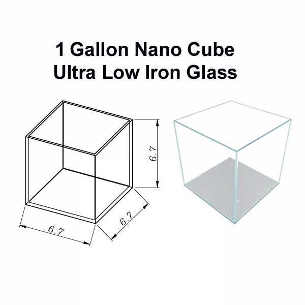 Lifegard Aquatics 1 Gallon Ultra-Low Iron Nano Rimless Cube Tank 5mm