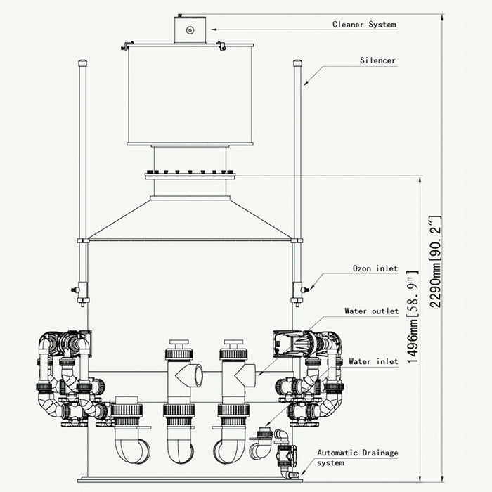 Reef Octopus Q8 40" Commercial Skimmer