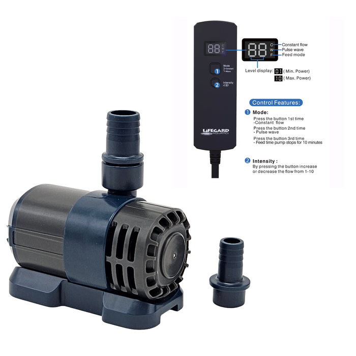 LIFEGARD Aquatic Quiet One DC Pump 185 GPH with Controller