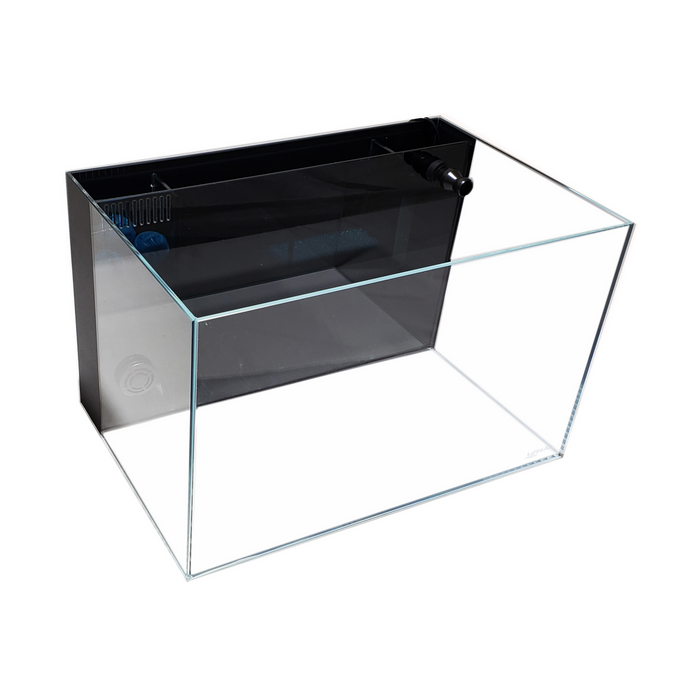 Lifegard Aquatics CRYSTAL 45 Degree Low Iron Ultra Clear Aquarium with Built in Back Filter (10 gallons, 17.72 x 11.81" x 11.02")