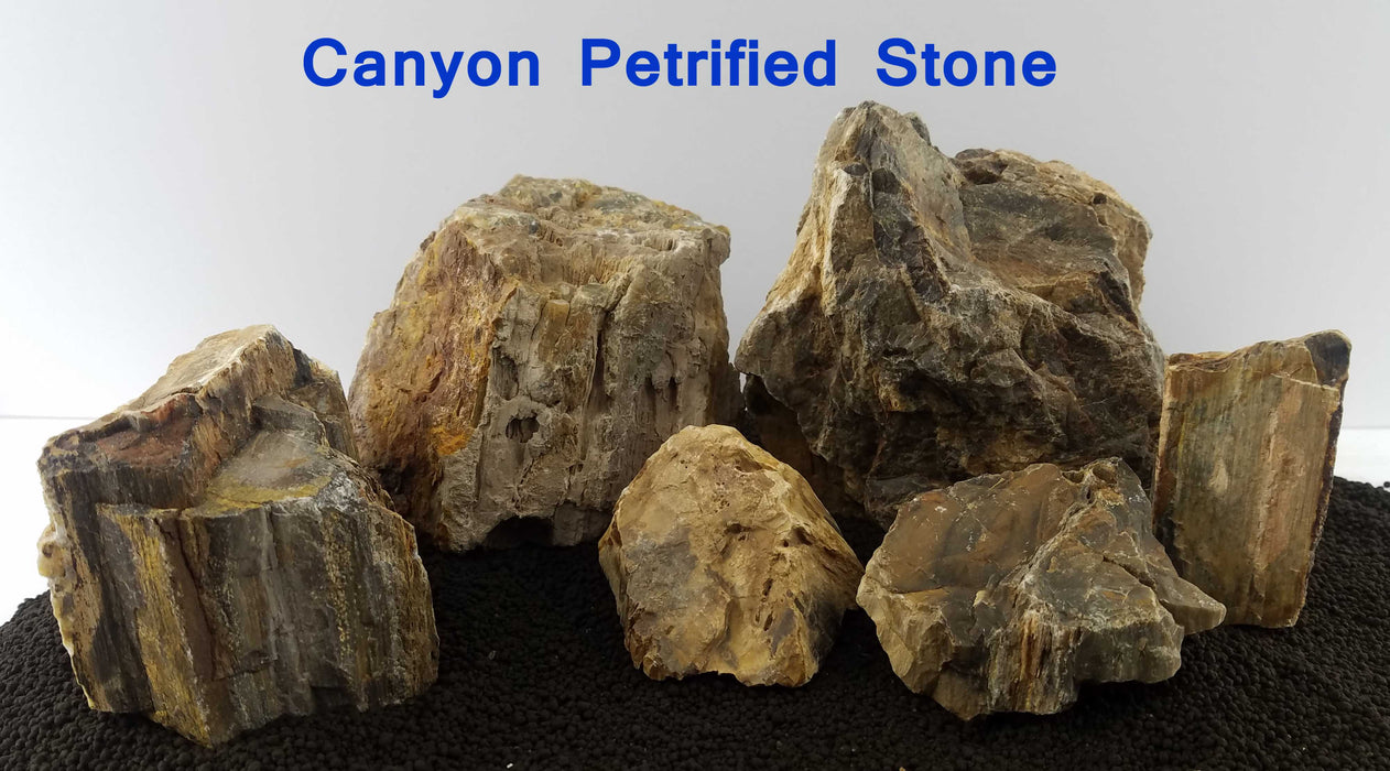 Lifegard Aquatics Canyon Petrified Stone 15 Lbs of Small and Medium Size Mix Case