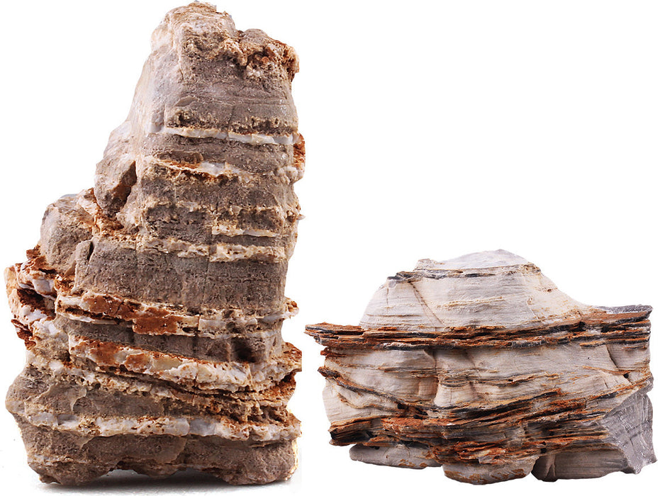 Lifegard Aquatics Pagoda Crema Textured Stone - 44 Lbs box of LARGE size stones