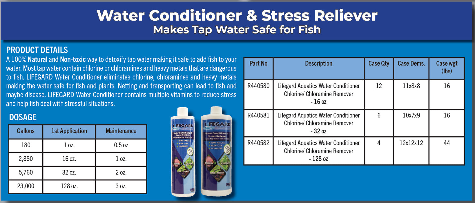 Lifegard Aquatics Water Conditioner & Stress Reliever 32 oz