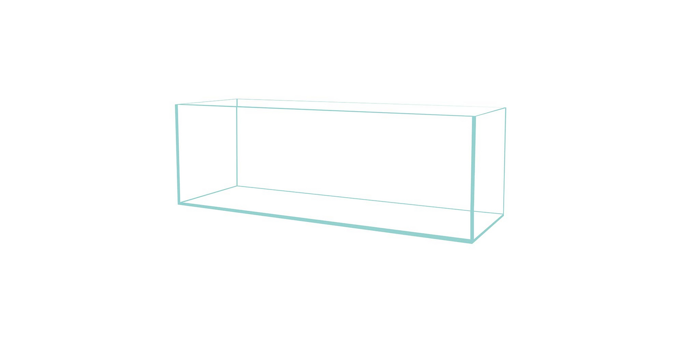 LIFEGARD Aquatic 6 Gallon Long 45° Degree Low Iron Ultra Clear Bookshelf Aquarium 5mm Glass - 29.92" x 5.90" x 7.87"